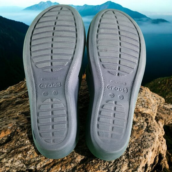 Crocs Women's 9 Blue Slip On Comfort Sandals Shoes 12441 - Picture 7 of 8